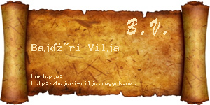 Bajári Vilja névjegykártya